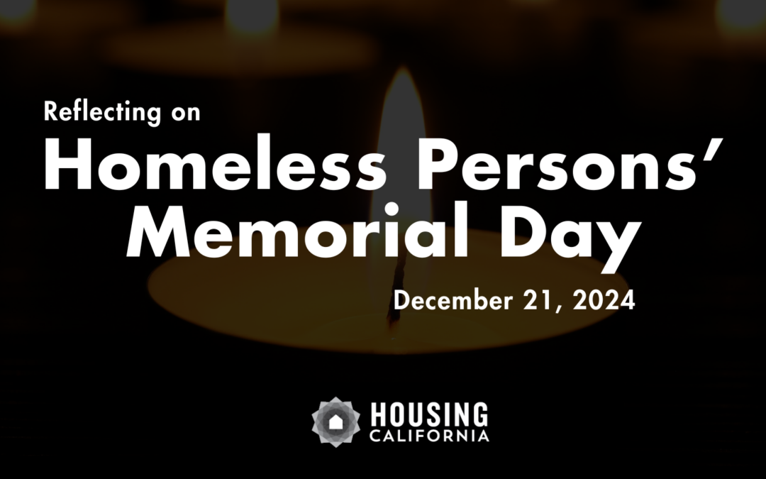 Reflections on National Homeless Persons’ Memorial Day (12/21/24)